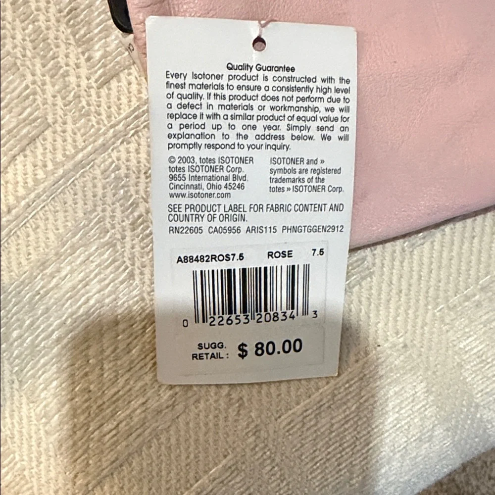 Isotoner Soft Pink Leather Gloves - Picture 2 of 6